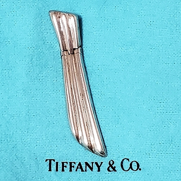 FIRM! RARE Vintage Authentic Tiffany Groove Hinged Pendant - Picture 1 of 5